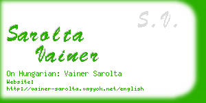 sarolta vainer business card